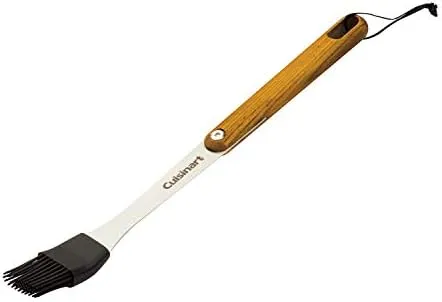 Cuisinart CGS-1100 (Spatula, Locking Tongs, Fork, Basting Brush) 4-Piece Grill Tool Set, Ash Wood Handle