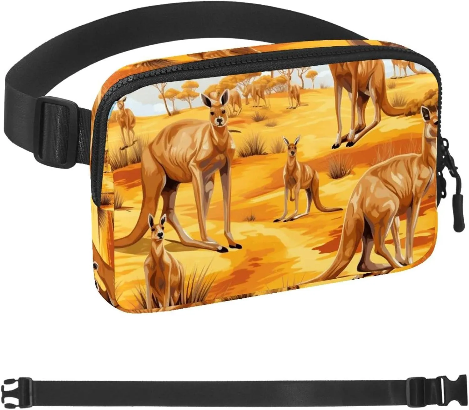 Cute Kangaroo-1664 Belt Bag for Men and Women Fanny Pack,Belt Bag with Adjustable Strap,Fashion Crossbody Everywhere Belt Bag for Travel Outdoors Running Hiking