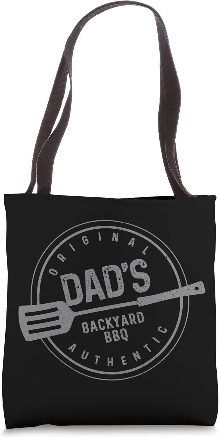 Dad's Backyard BBQ Barbecue Chef Funny Father's Day Grilling Tote Bag