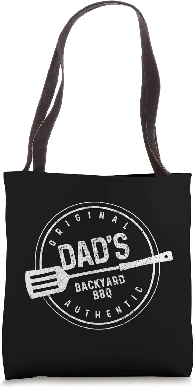 Dad's Backyard BBQ Barbecue Chef Funny Father's Day Grilling Tote Bag