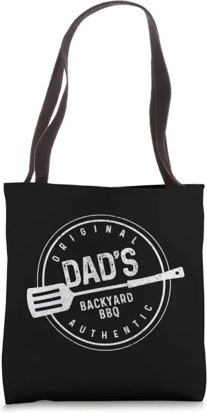 Dad's Backyard BBQ Barbecue Chef Funny Father's Day Grilling Tote Bag