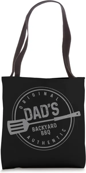 Dad's Backyard BBQ Barbecue Chef Funny Father's Day Grilling Tote Bag