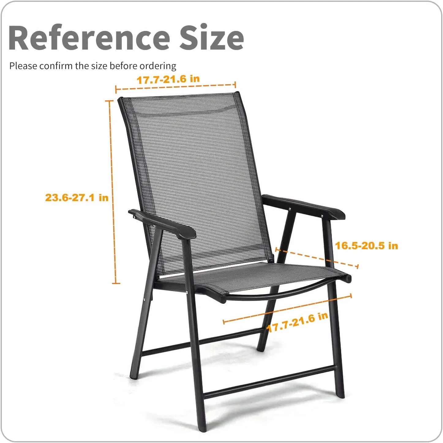 Deisy Dee Patio Dining Chair Covers, Outdoor Steel Sling Folding Chair Covers, Garden Metal Chair Covers (1, Monstera)
