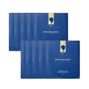 DERM·ALL MATRIX] Daily Facial Dermal-care (35g/sheet) Overnight mask pack,Lifting and Hydrating,Soothing, Exfoliating,Skin Nourishing,Collagen sheet mask for wrinkles and dry skin. 10sheets