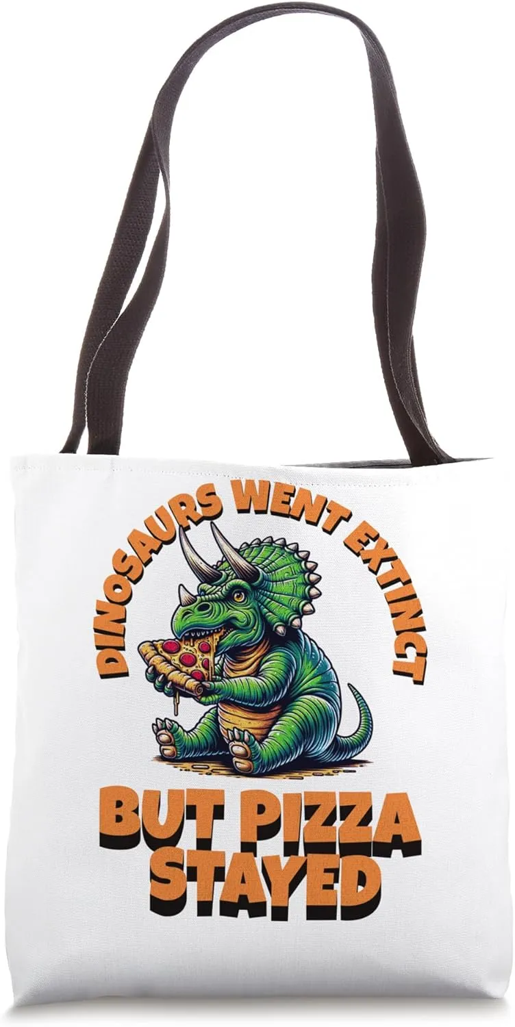 Dinosaurs Went Extinct But Pizza Stayed Pizza Game Squad Tote Bag