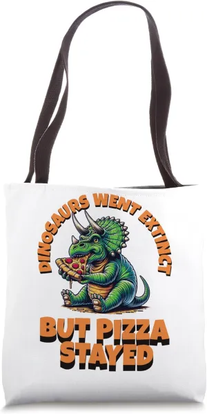 Dinosaurs Went Extinct But Pizza Stayed Pizza Game Squad Tote Bag