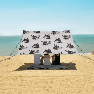 Doberman Dog Beach Canopy Tent Anti-UV & Wind Resistant, Camping Sun Shelter Easy Setup Portable,Outdoor Shade Tents with Sandbags,Sand Shovels,Ground Pegs & Stability Poles