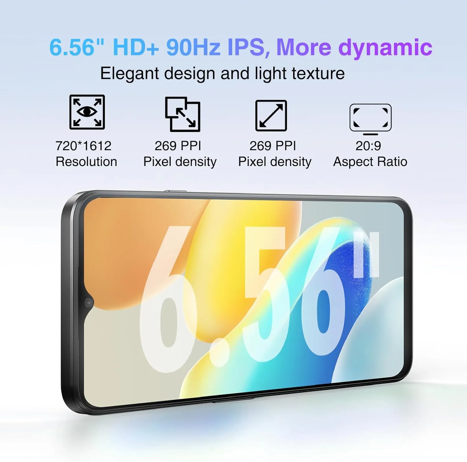 DOOGEE N55 Pro Unlocked Phone, Android Phone with 16GB RAM 256GB ROM, 6.56" HD  90Hz IPS Waterdrop Screen, Octa Core, 5150mAh, Dual SIM Unlocked Android Phone, Face Unlock, Black