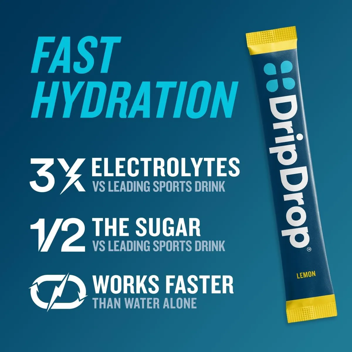DripDrop Hydration Packets - Bold Variety Pack - Single Serve Electrolytes Powder Drink Mix - Watermelon, Berry, Lemon, Orange - Non-GMO, Gluten Free, Vegan - 16 Sticks