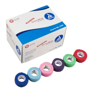 Dynarex 3181 Sensi Wrap, Self Adherent, 1" x 5 yard, Rainbow, Pack of 150