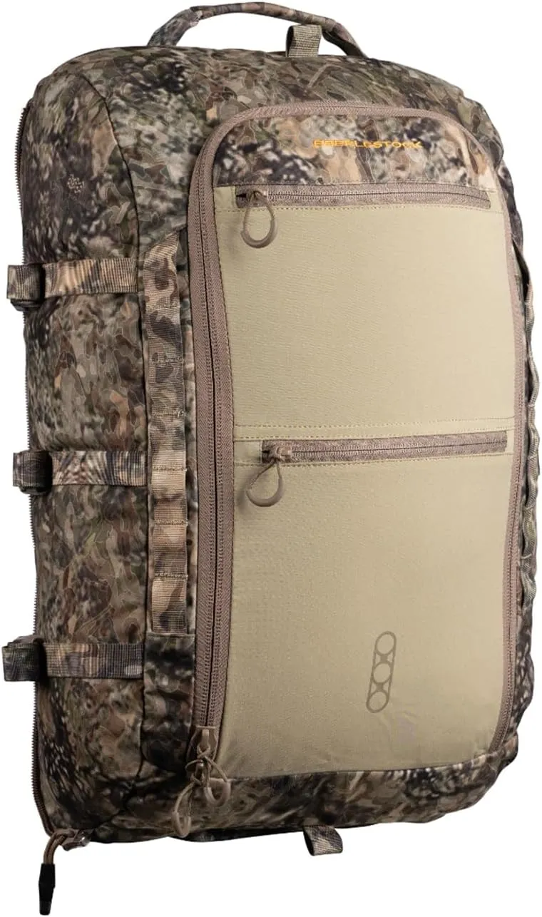 Eberlestock Basin Pack, EMOD System Compatible, Microsuede Storage Pack for Outdoor Adventures, Camo Hunting Backpack, Mainframe Compatible, Duffel Bag, 3,689 C.I. Volume, 24 x 14 x 9.5”, Mirage