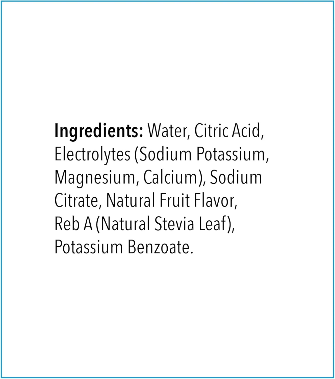 Electrolyte Hydration