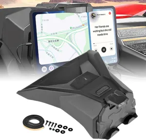 Electronic Device Holder with Storage Box GPS Tablet Phone Navigation Mounts Compatible with Can Am Maverick Trail Sport MAX Commander
