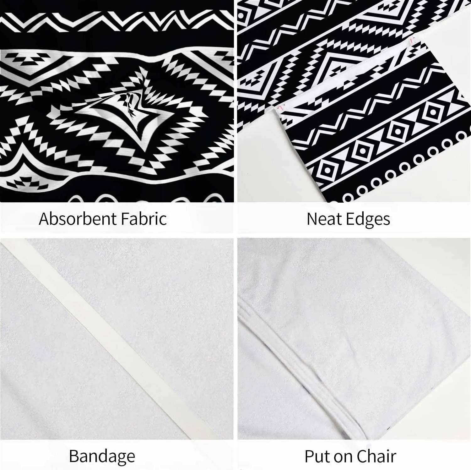 EMMTEEY Pool Chair Covers 82.6 X 29.5 Inches Watercolor Boho Deer Skull Antlers Floral Beach Chair Cover with 2 Side Pockets for Backyard Beach Trip, Set of 1