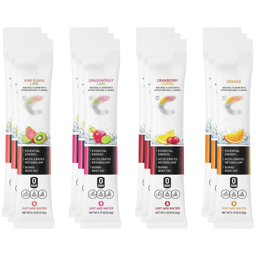 Energy Powder Sticks Variety, Hydration Packets Variety Pack, Essential energy (12 Count)