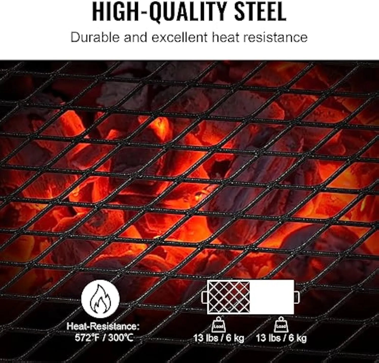 Equipment Pit, Legs Carrying with Fire VEVOR Folding Grilling Camping Hot deal Campfire Open Camp Holiday special Heavy Over Portable Mesh Steel Flame Rack for Grates Bag, Duty 22.4" Grill, Outdoor Fire Cooking Cooking Grate,