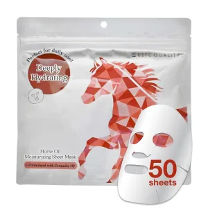 ESTE　QUALITY Horse Oil Sheet Mask - 50 Sheets