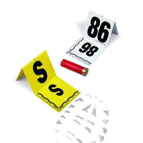 EVI-PAQ Cut-Out ID Tents Set 1-60 Marker Labels Yellow