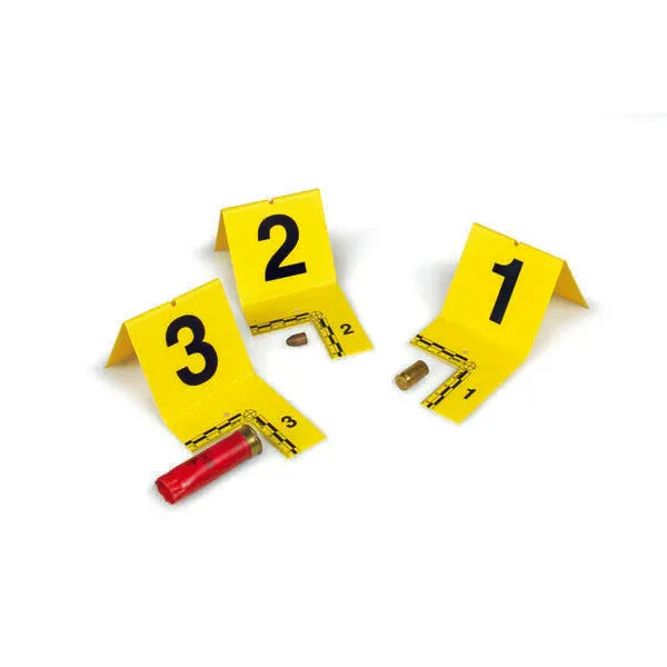 EVI-PAQ Cut-Out ID Tents Set 1-60 Marker Labels Yellow