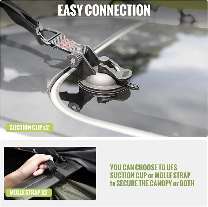 Extra Large Car Awning Camping Tarp for SUV, 19 x 13.3 x 8.6 FT, Waterproof Tailgate Awning for Camping,Van,MPV,Jeep