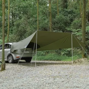 Extra Large Car Awning Camping Tarp for SUV, 19 x 13.3 x 8.6 FT, Waterproof Tailgate Awning for Camping,Van,MPV,Jeep