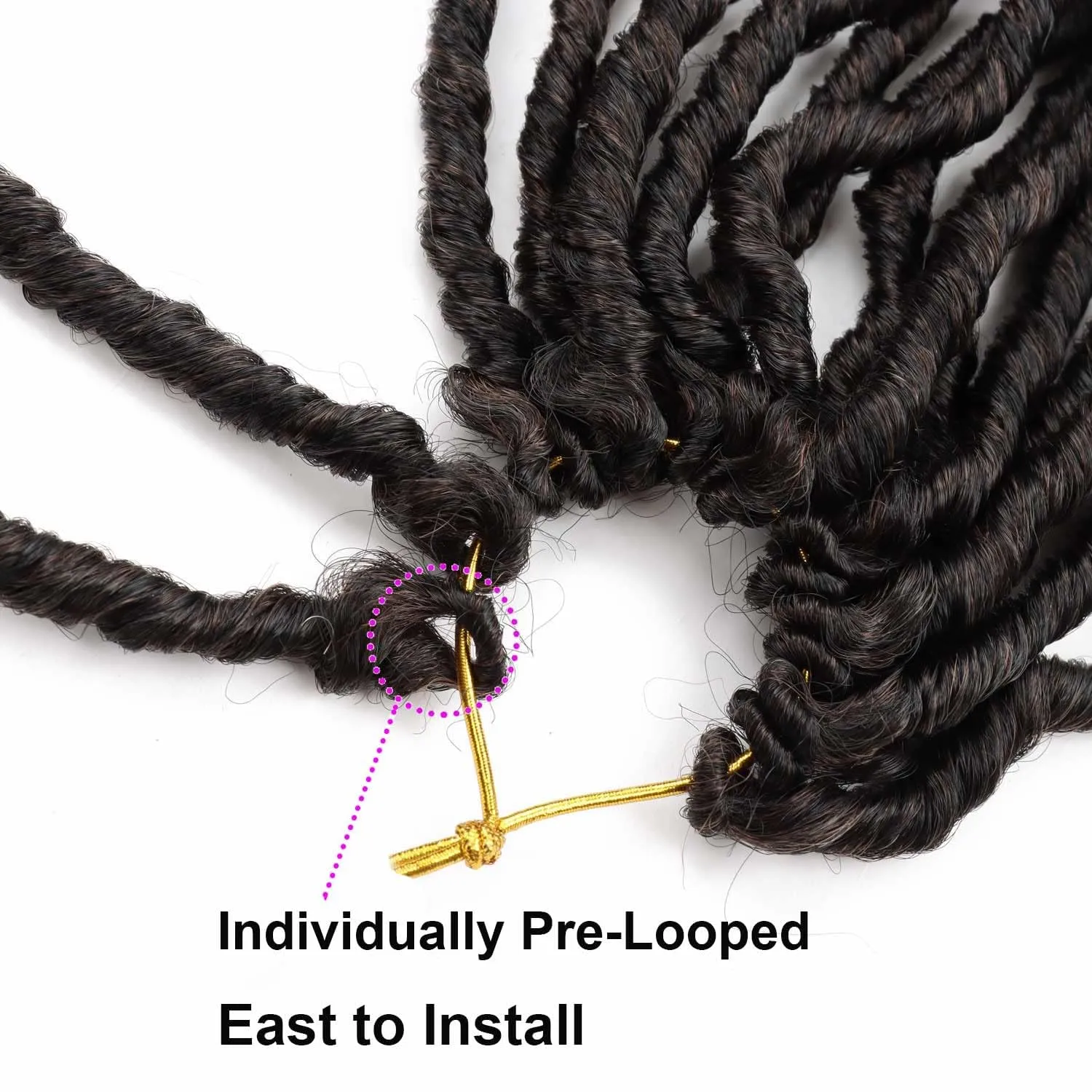 Faux Locs Crochet Hair 24 inch Soft Locs Crochet Hair pre looped 6 Packs Goddess Locs crochet Braids Crochet Locs for Women (24 Inch, T30)