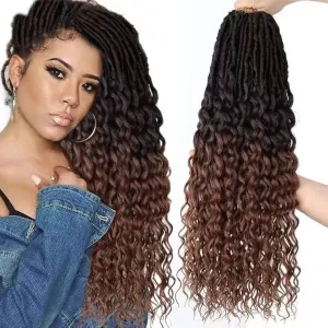 Faux Locs Crochet Hair 24 inch Soft Locs Crochet Hair pre looped 6 Packs Goddess Locs crochet Braids Crochet Locs for Women (24 Inch, T30)