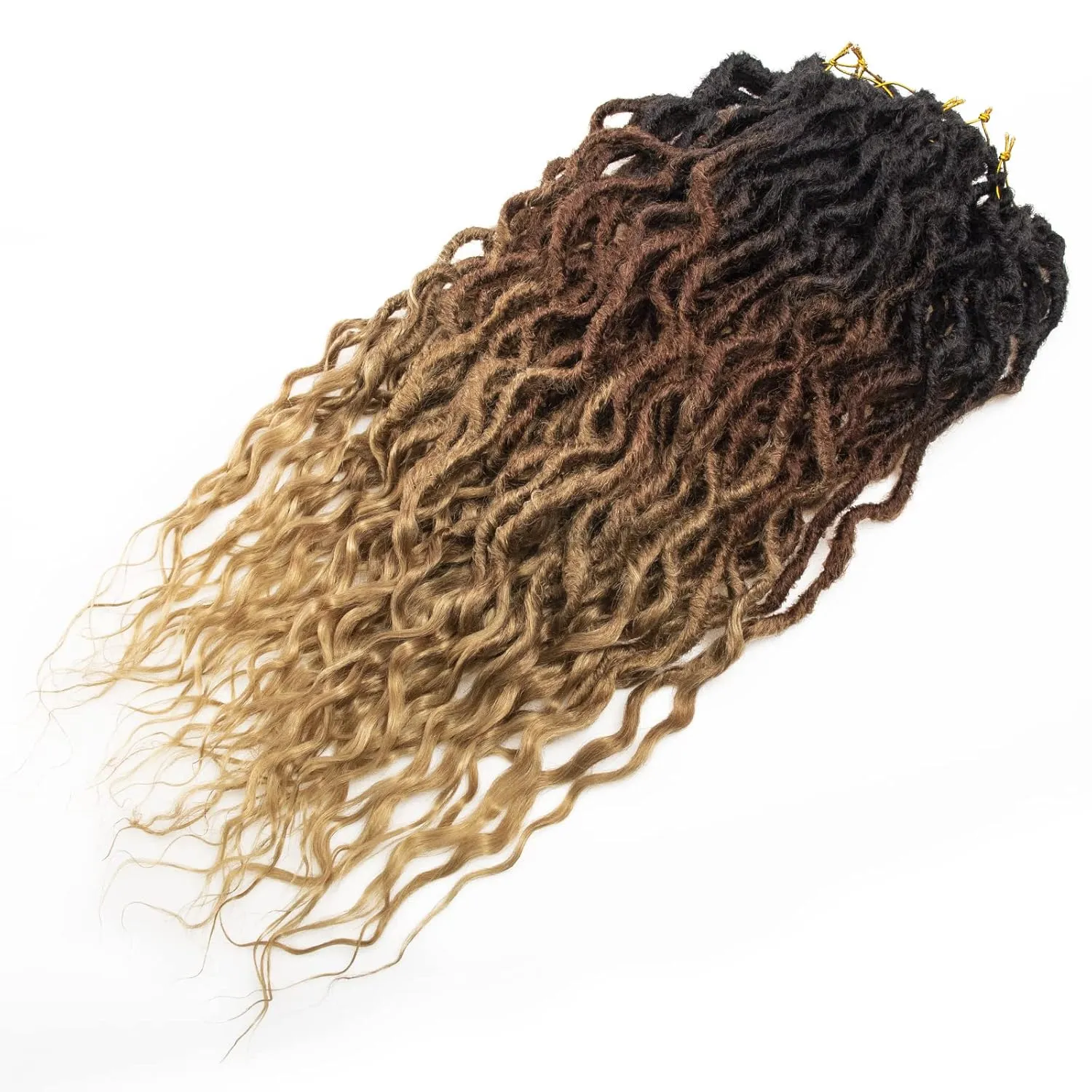 Faux Locs Crochet Hair 24Inch Goddess Locs Crochet Hair, 6Packs Soft Locs Curly Ends Dreadlocks Crochet Locs Synthetic Crochet Braids(OT30/27, 24'')