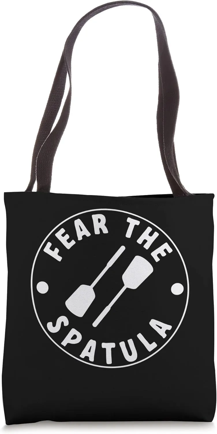 Fear The Spatula Flipping Burgers Spatula Tote Bag