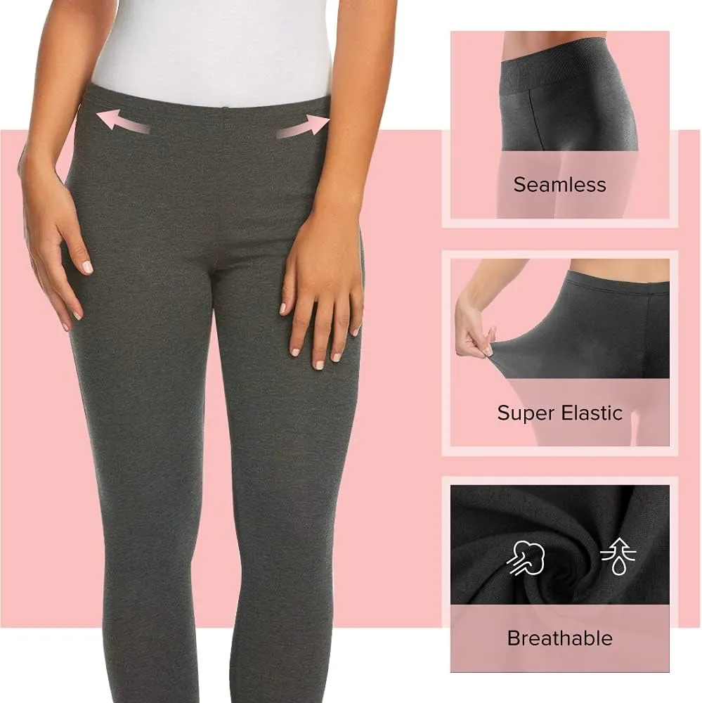 Felina Cotton Modal Leggings - Cotton Leggings for Women - Extra Lightweight