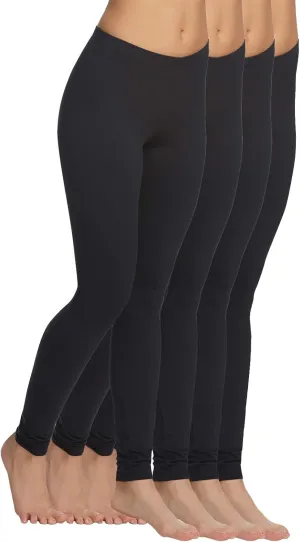 Felina | Velvety Soft Lightweight Leggings | 4-Pack