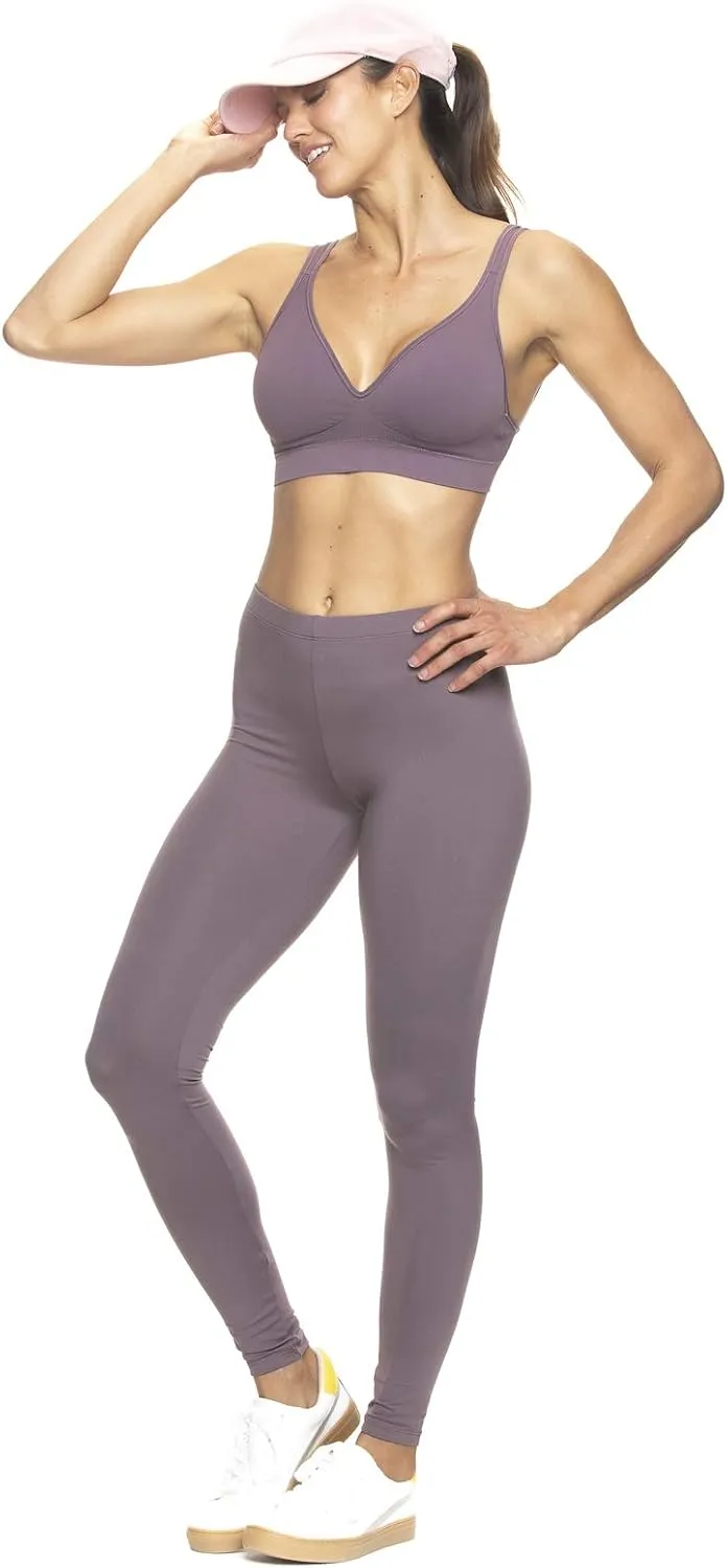 Felina Velvety Super Soft Lightweight Leggings 2-Pack - for Women - Yoga Pants, Workout Clothes
