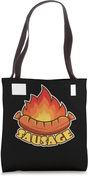 Fiery Sausage Fat Meaty Sausage Tote Bag