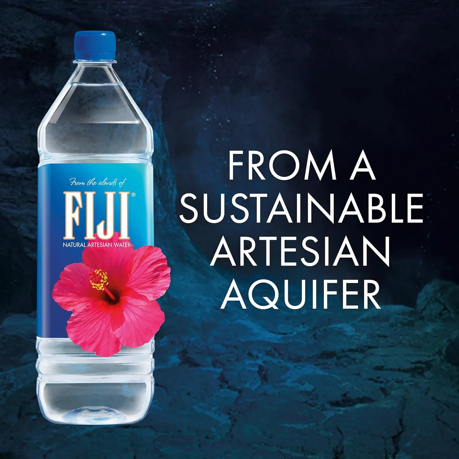 FIJI Natural Artesian Bottled Water 1.5 Liters / 50.7 Fl Ounce (Pack of 12) - 100% Natural Electrolytes