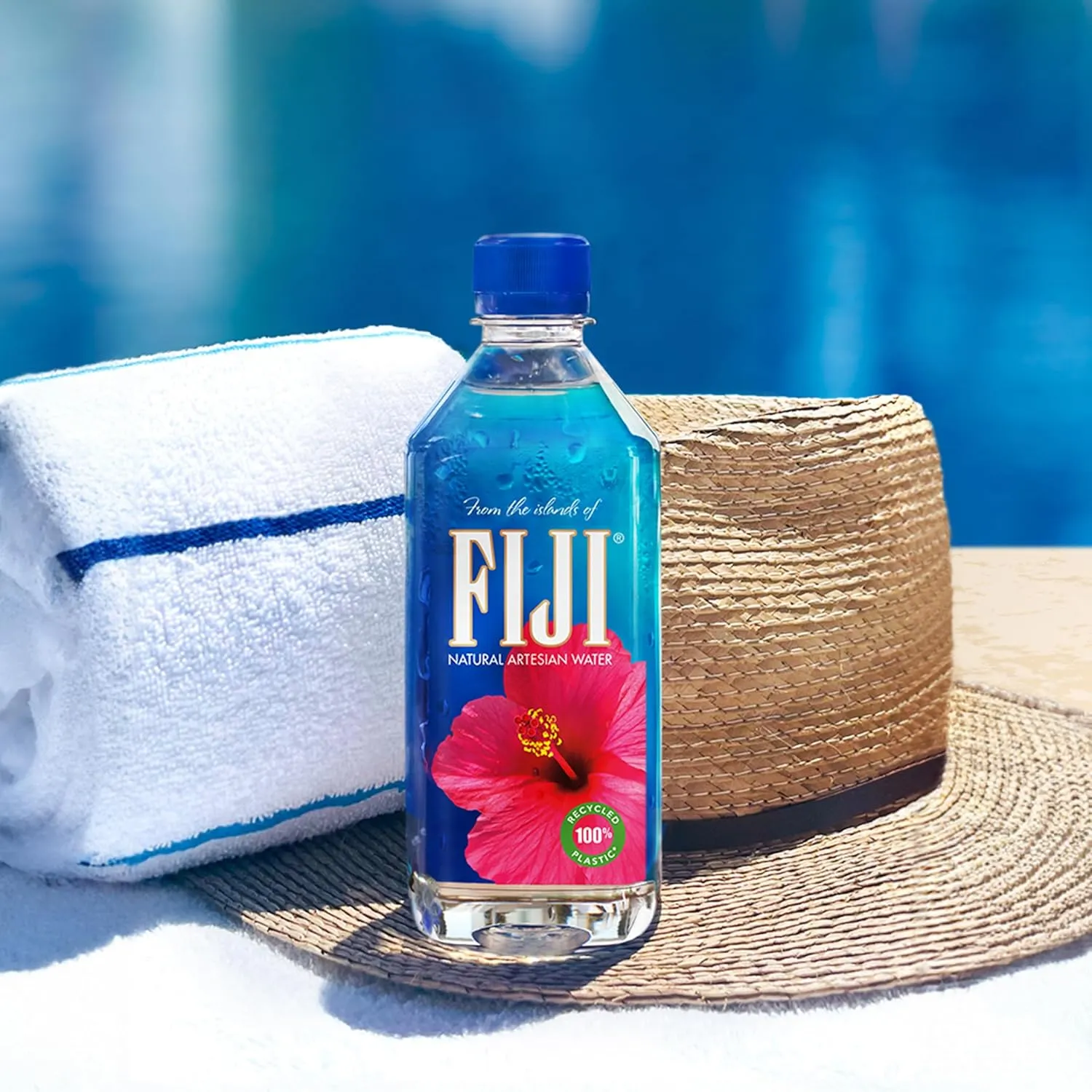 FIJI Natural Artesian Bottled Water 500mL / 16.9 Fl Ounce (Pack of 24) - 100% Natural Electrolytes