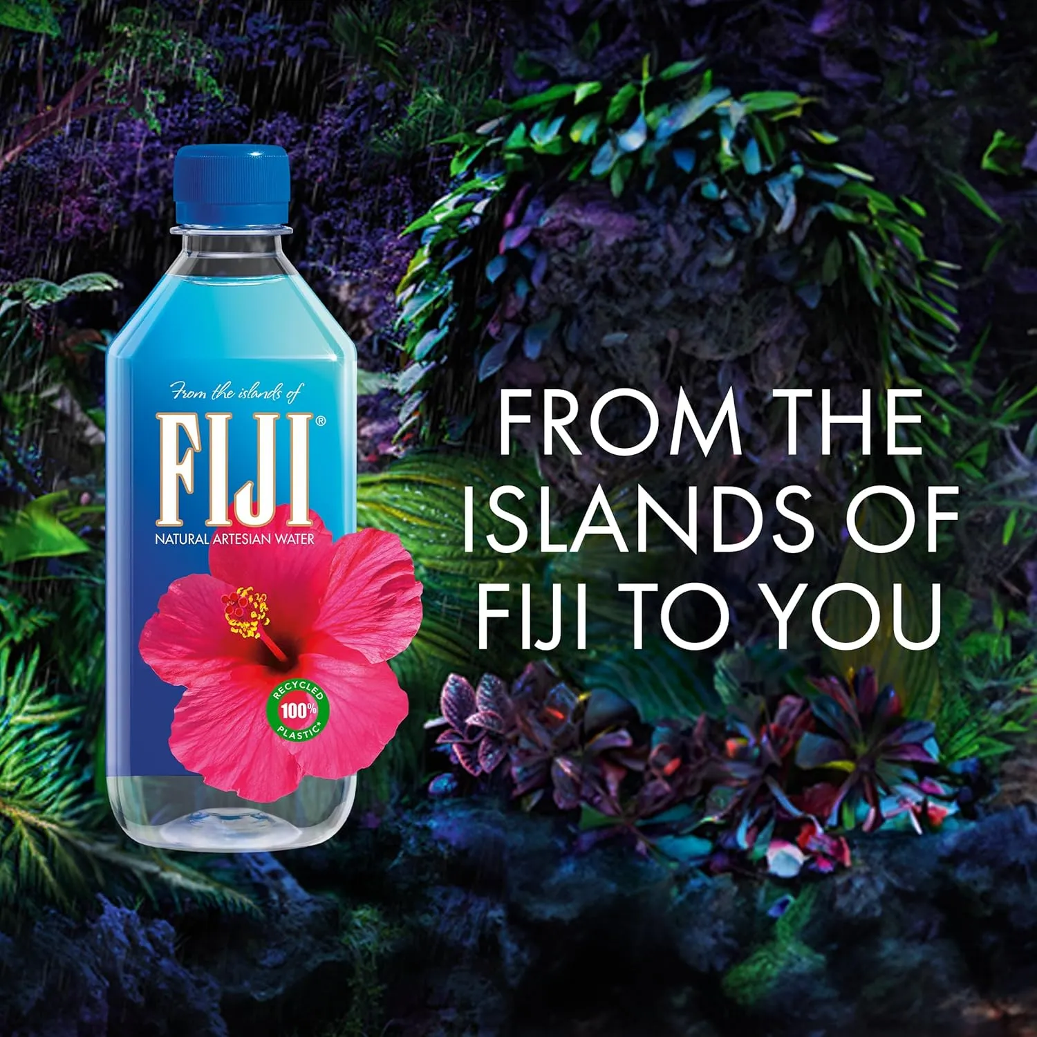 FIJI Natural Artesian Bottled Water 500mL / 16.9 Fl Ounce (Pack of 24) - 100% Natural Electrolytes