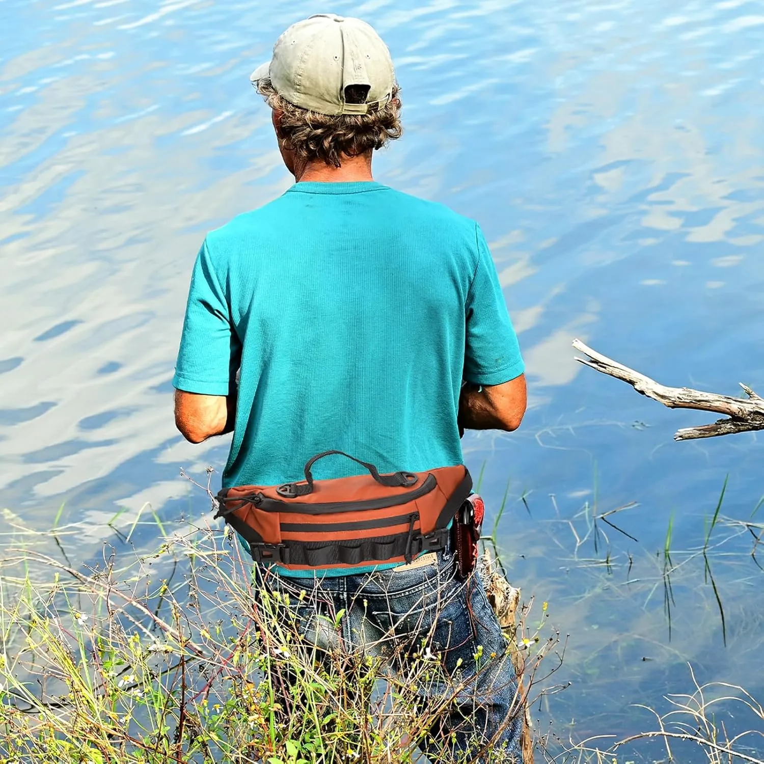 Fishing Fanny Pack for Men -Fishing Fanny Pack-Lightweight and Fishing Sling Pack