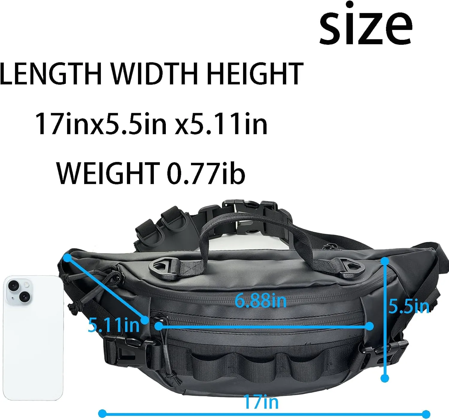 Fishing Fanny Pack for Men -Fishing Fanny Pack-Lightweight and Fishing Sling Pack