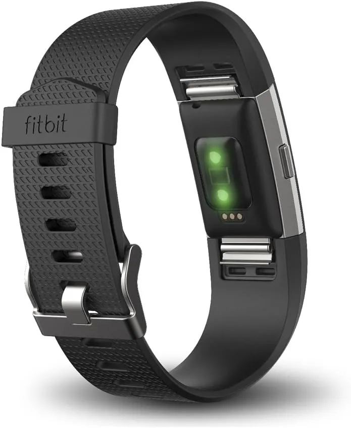 Fitbit Charge 2 Heart Rate   Fitness Wristband, Black, Large (US Version), 1 Count