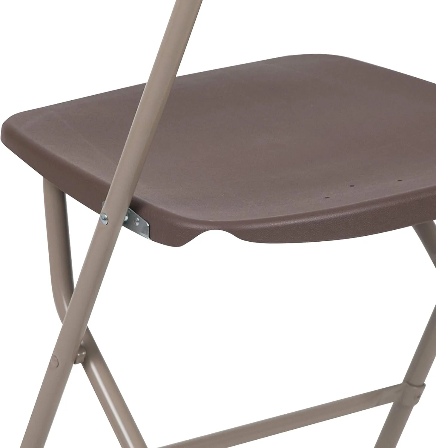 Flash Furniture Hercules Series Plastic Folding Chair Brown - 10 Pack 650LB Weight Capacity Comfortable Event Chair-Lightweight Folding Chair