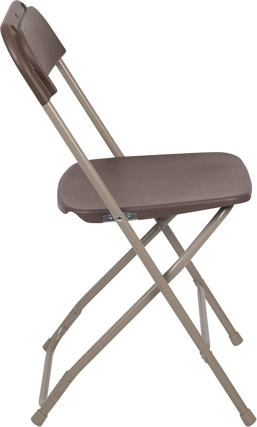Flash Furniture Hercules Series Plastic Folding Chair Brown - 10 Pack 650LB Weight Capacity Comfortable Event Chair-Lightweight Folding Chair