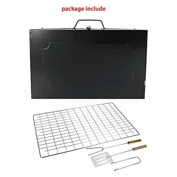 Foldable Barbecue Grill With BBQ Tools