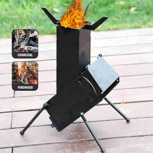 Foldable Portable Titanium BBQ Grill - Stainless Steel Outdoor Cooker