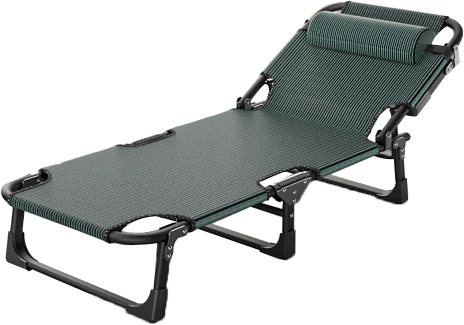 Folding Camping Cot for Adults, Camping Cot, 5 Positions Adjustable Patio Chaise Lounge Chair, Portable Sleeping Cot, for Bedroom, Pool, Patio, 193x68x30cm