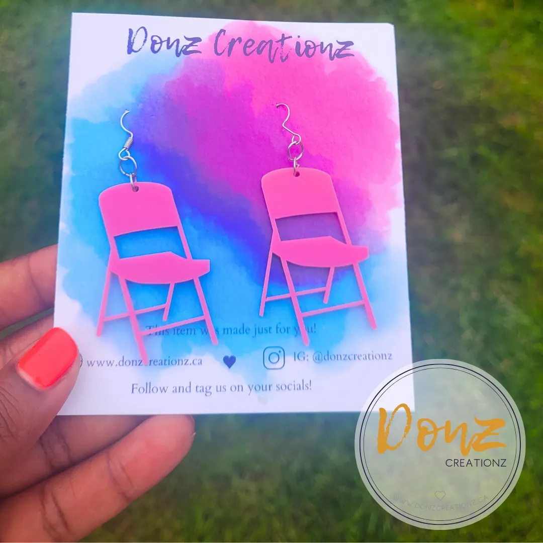 Folding Chair Acrylic Earrings