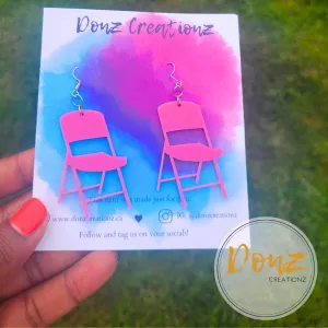 Folding Chair Acrylic Earrings