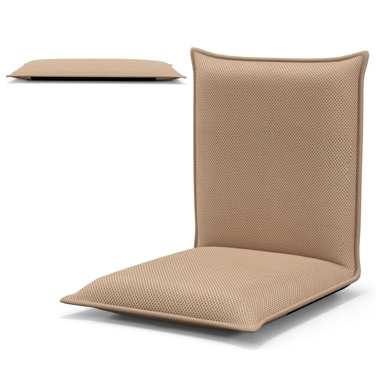Folding Floor Chair with Reclining Function and 6 Adjustable Positions