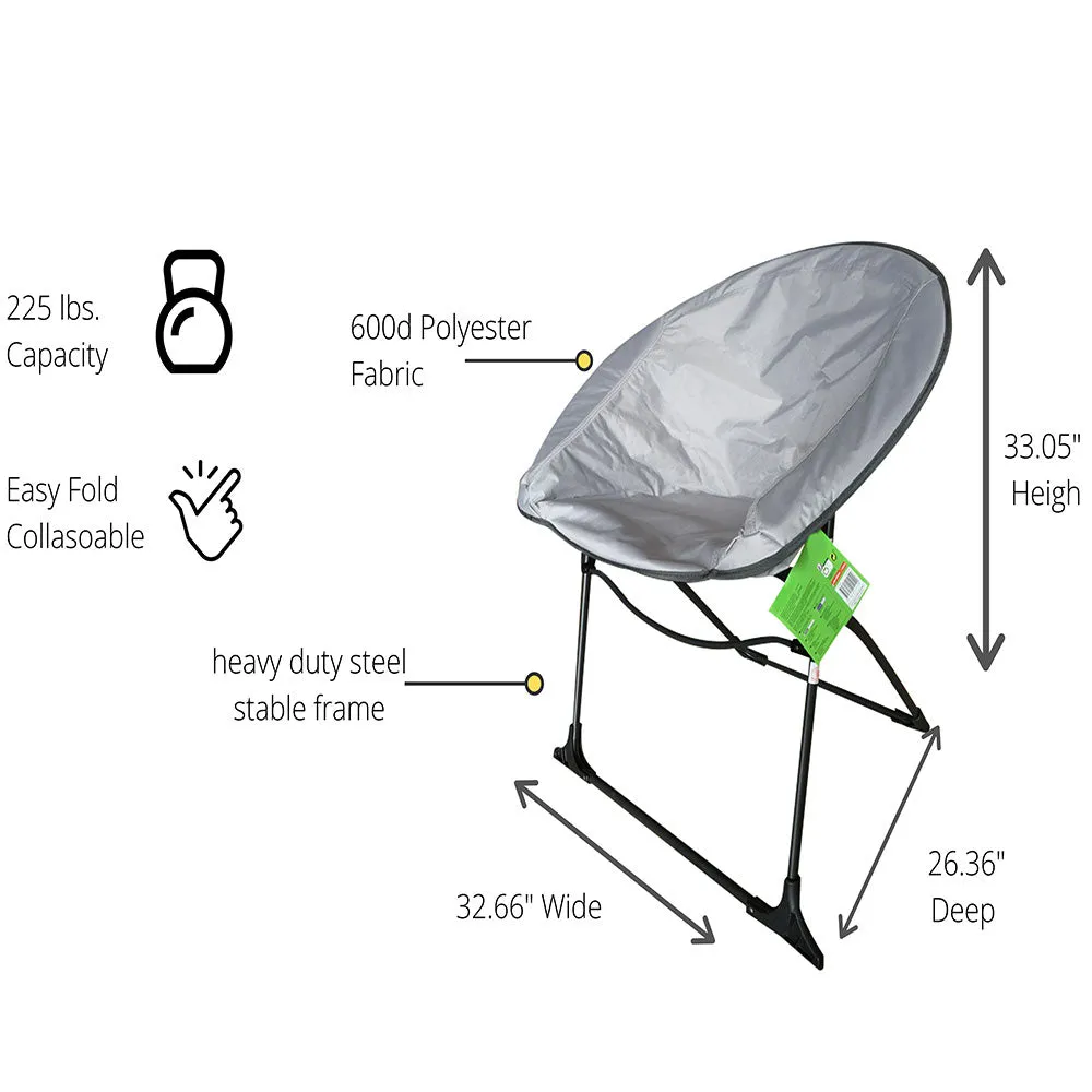 Folding Luna Chair - Gray