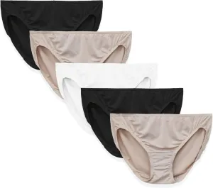 Fruit of the Loom Women's 5 Pack Microfiber Bikini Panties