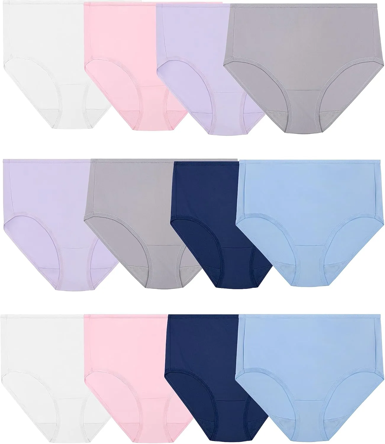 Fruit of the Loom Women's Lightweight Microfiber Underwear, Smooth Under Clothes, Available in Plus Size